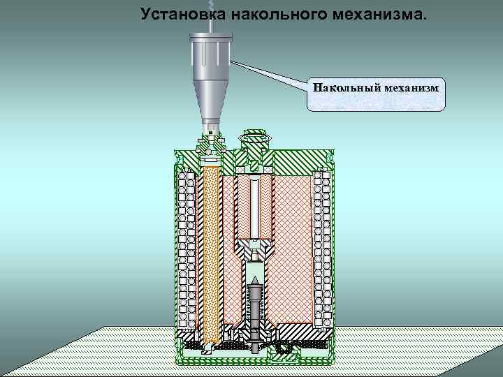 Установка накольного механизма. Накольный механизм 