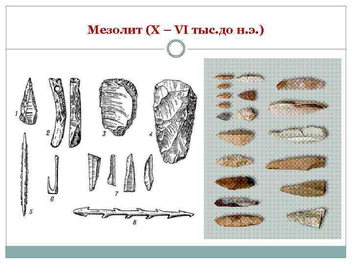 Мезолит (X – VI тыс. до н. э. ) 