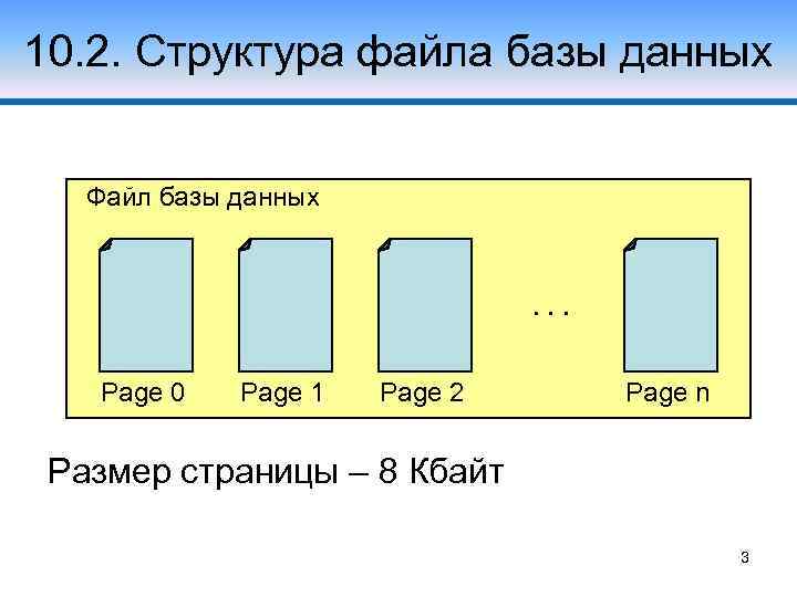 Форматы баз данных. Структура файла базы данных. Структура 102 базы.