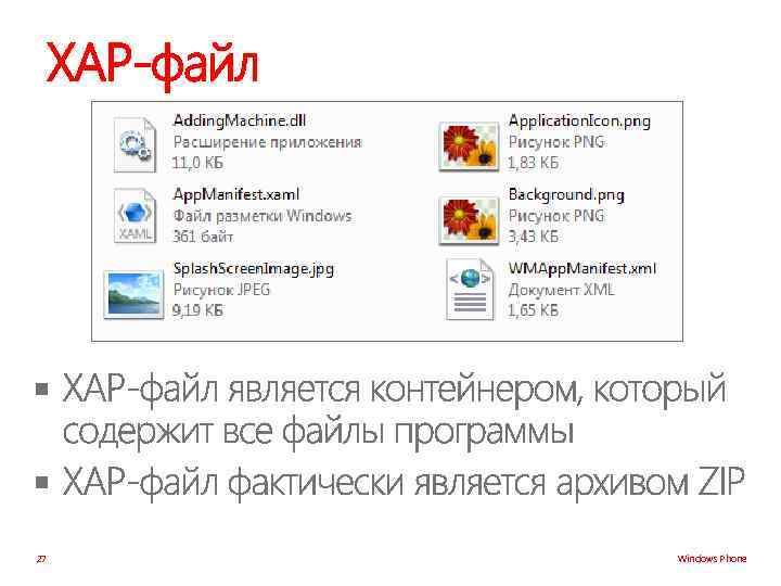 XAP-файл § § 27 Windows Phone 