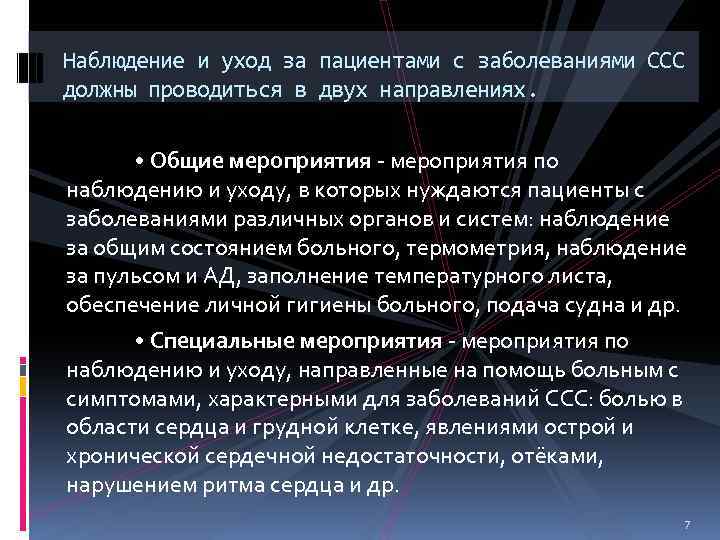 Наблюдение и уход за больными с заболеваниями органов кровообращения презентация