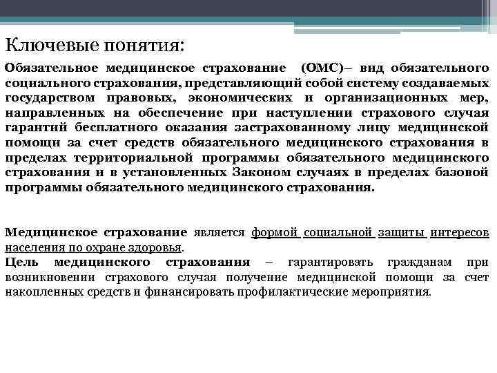 Видом медицинского страхования является. Понятие и виды медицинского страхования. Характеристика обязательного медицинского страхования. Принципы добровольного медицинского страхования.