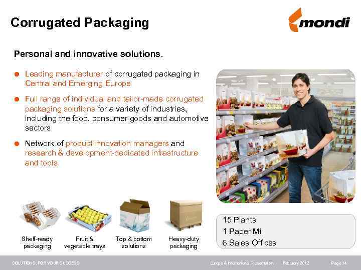 Corrugated Packaging Personal and innovative solutions. Leading manufacturer of corrugated packaging in Central and