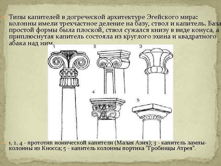 Критская колонна схема