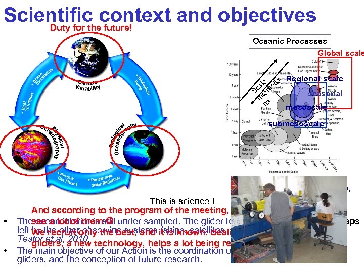 Scientific context and objectives Duty for the future! Oceanic Processes Global scale e io