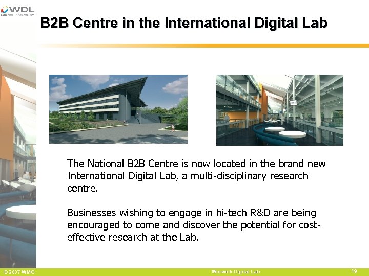 B 2 B Centre in the International Digital Lab The National B 2 B