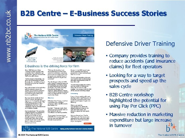 www. nb 2 bc. co. uk B 2 B Centre – E-Business Success Stories