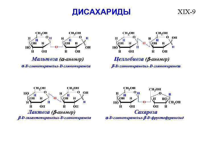 Сахароза мальтоза целлобиоза