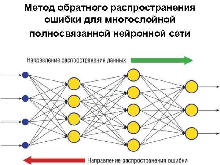 Метод обратного распространения ошибки для многослойной полносвязанной нейронной сети 
