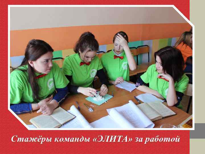 Стажёры команды «ЭЛИТА» за работой 