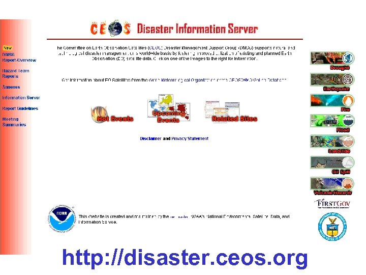 http: //disaster. ceos. org 