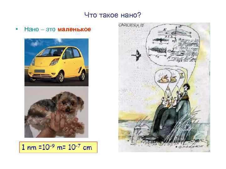 Что такое нано? • Нано – это маленькое 