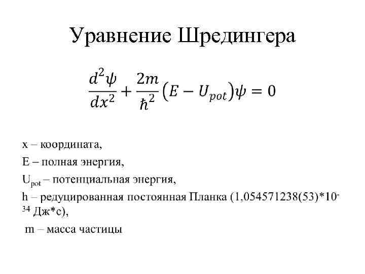 Уравнение шредингера картинка