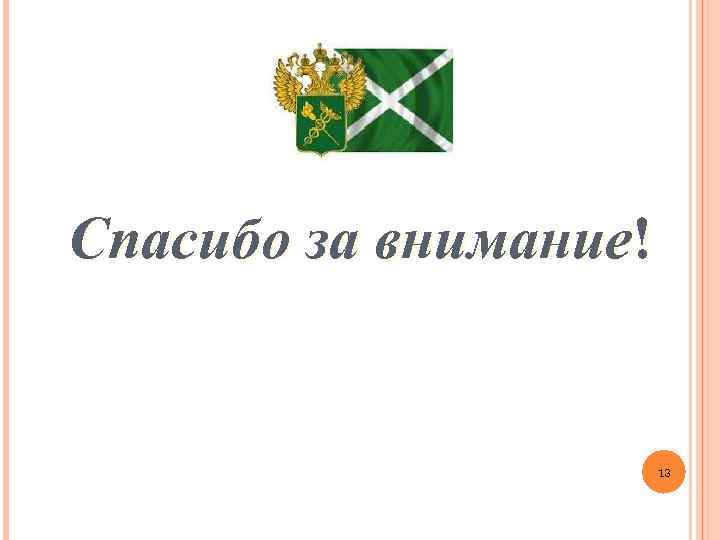 Спасибо за внимание! 13 