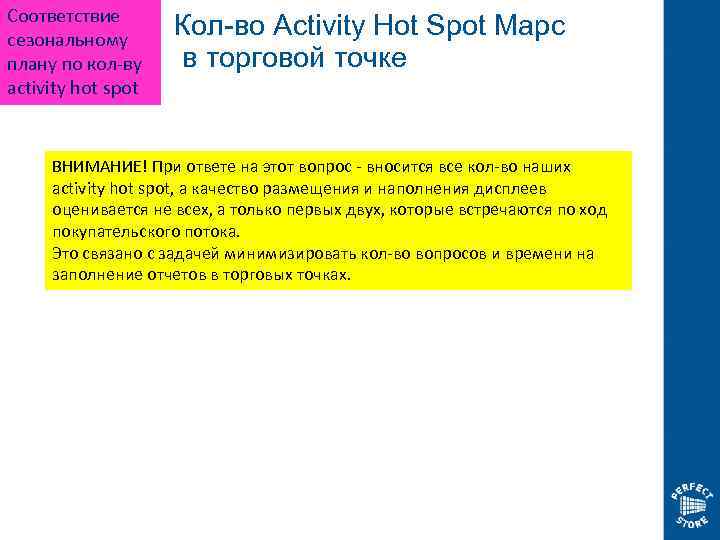 Соответствие сезональному плану по кол-ву activity hot spot Кол-во Activity Hot Spot Марс в