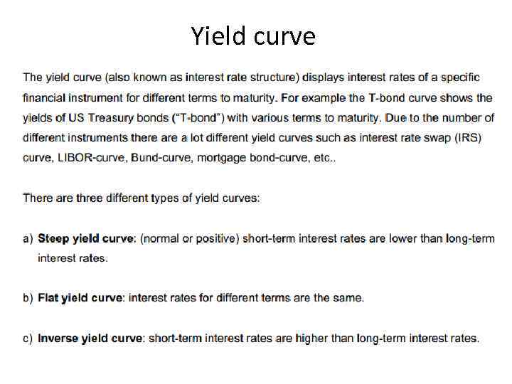 Yield curve 