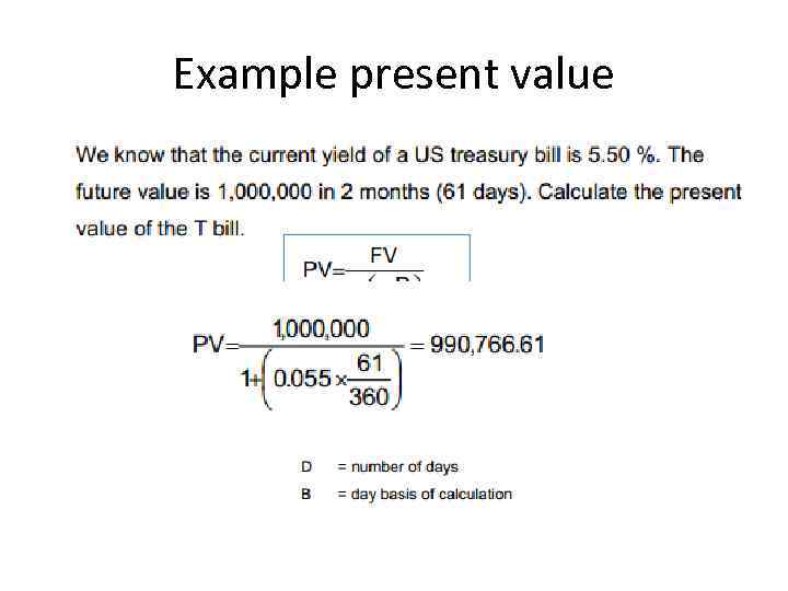 Example present value 