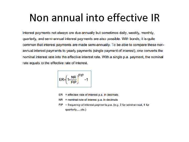 Non annual into effective IR 