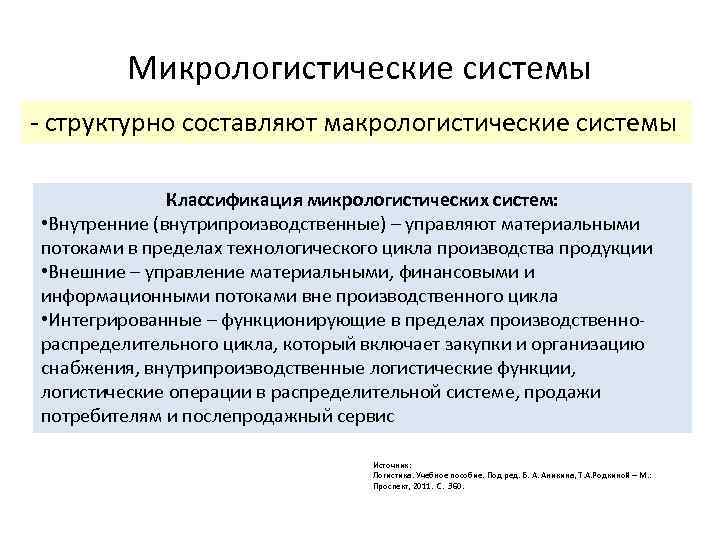 Макрологистическая система презентация