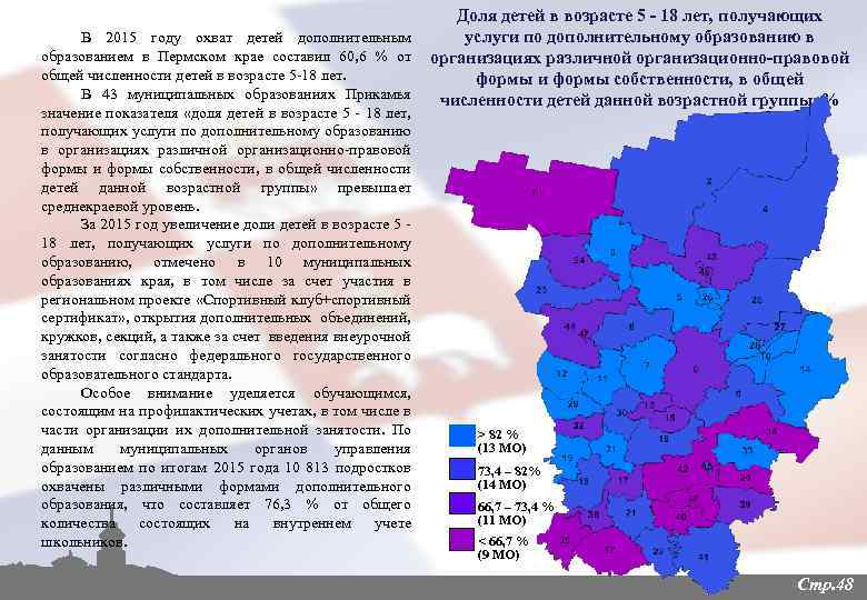 Доля детей в возрасте 5 - 18 лет, получающих услуги по дополнительному образованию в