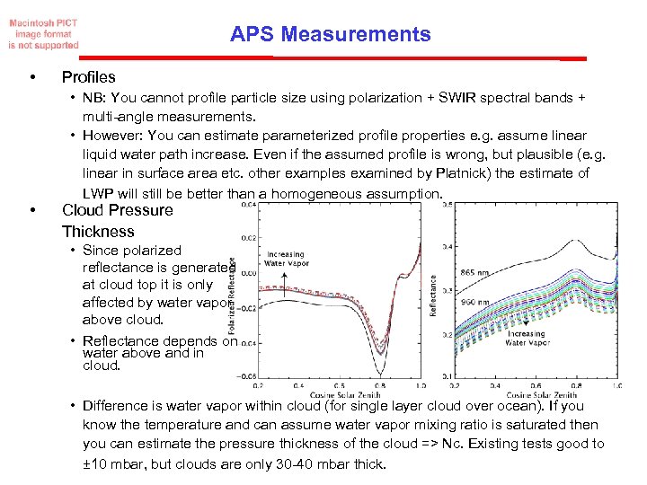 APS Measurements • • Profiles • NB: You cannot profile particle size using polarization