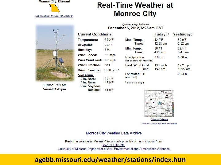 agebb. missouri. edu/weather/stations/index. htm 