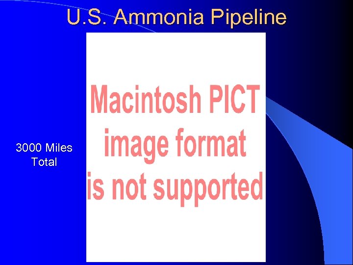 U. S. Ammonia Pipeline 3000 Miles Total 