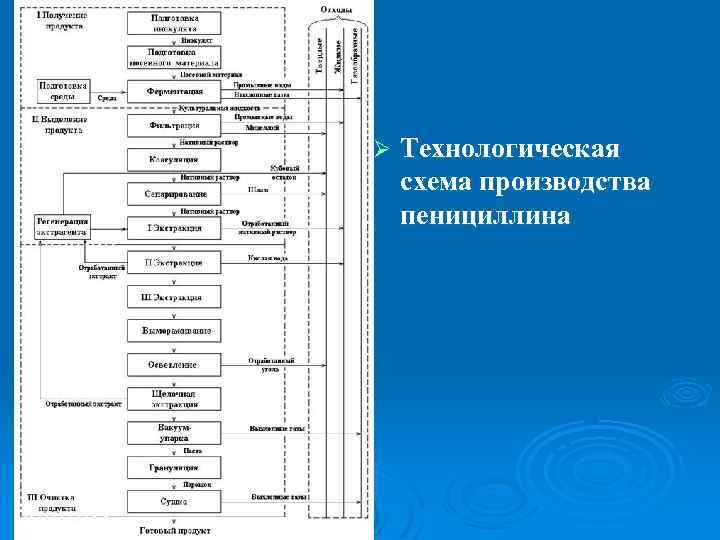 Технологическая схема производства пенициллина