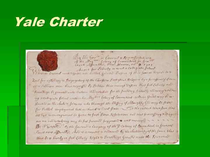 Yale Charter 