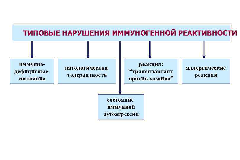 Состояние реактивности. Типовые формы нарушения иммуногенной реактивности организма. Формы нарушения иммунологической реактивности. Типовые формы иммунопатологических процессов. Типовые формы иммунопатологических процессов схема.