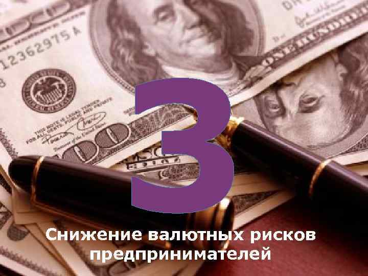 3 Снижение валютных рисков предпринимателей 