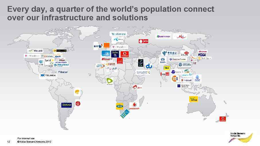 Every day, a quarter of the world’s population connect over our infrastructure and solutions