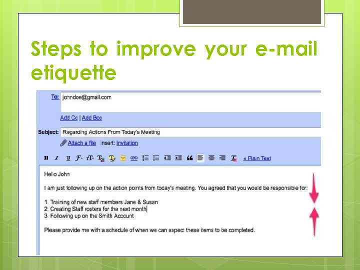 Steps to improve your e-mail etiquette 