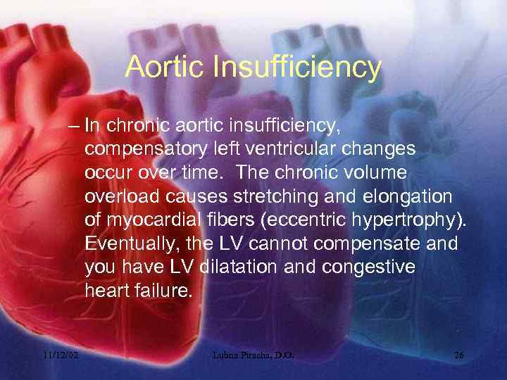Aortic Insufficiency – In chronic aortic insufficiency, compensatory left ventricular changes occur over time.