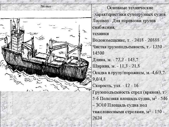 Характеристики судна. Лесовоз характеристики судно. Лесовоз судно схема. Сухогрузное судно лесовоз. Характеристика судов.