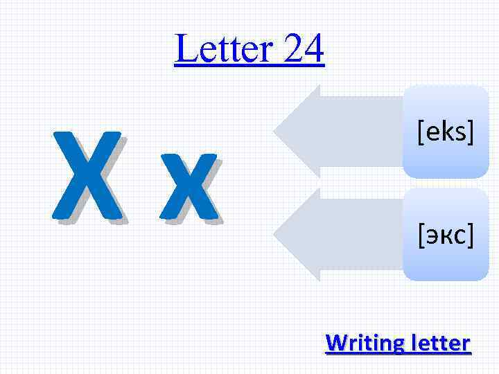 Letter 24 Xx [eks] [экс] Writing letter 