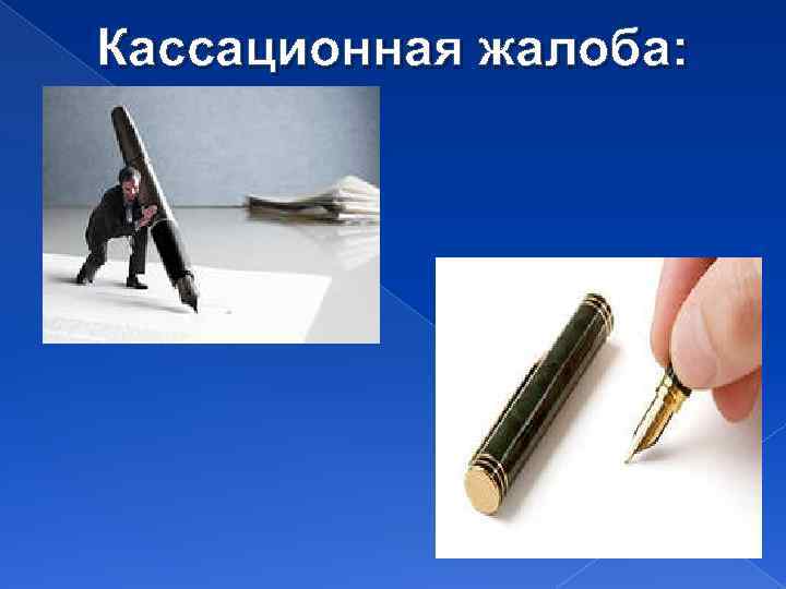 Кассационная жалоба: 