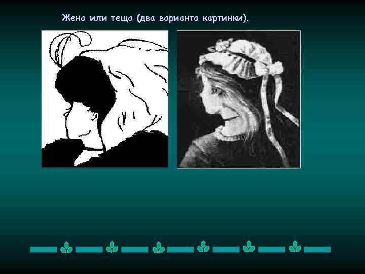 Жена или теща (два варианта картинки). 