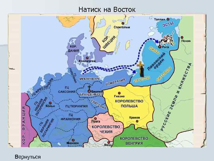 Натиск на Восток Вернуться 