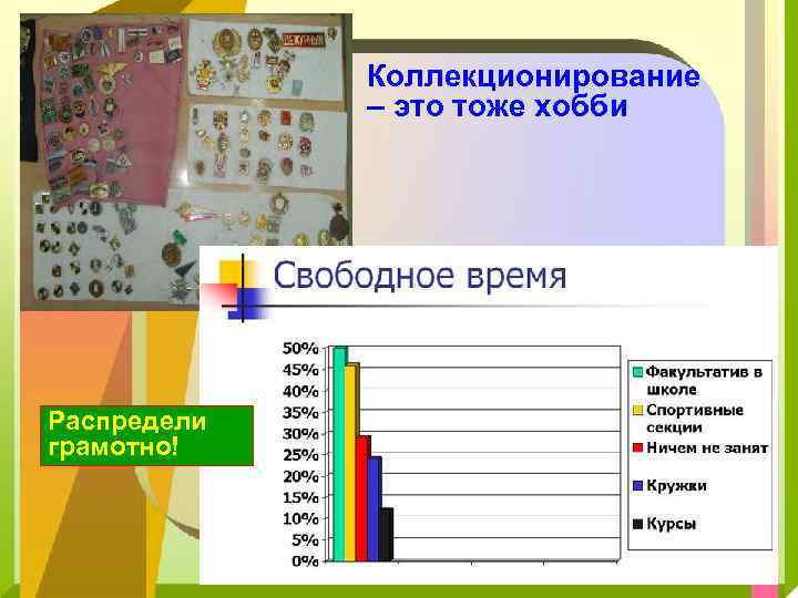 Коллекционирование – это тоже хобби Распредели грамотно! 