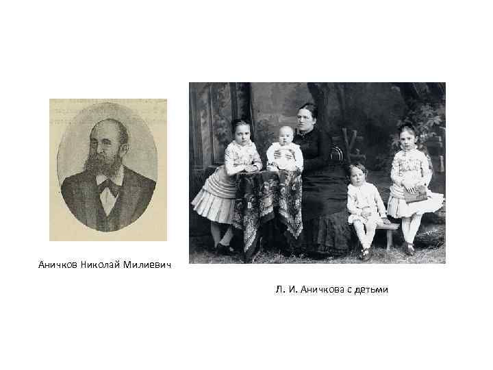 Аничков Николай Милиевич Л. И. Аничкова с детьми 