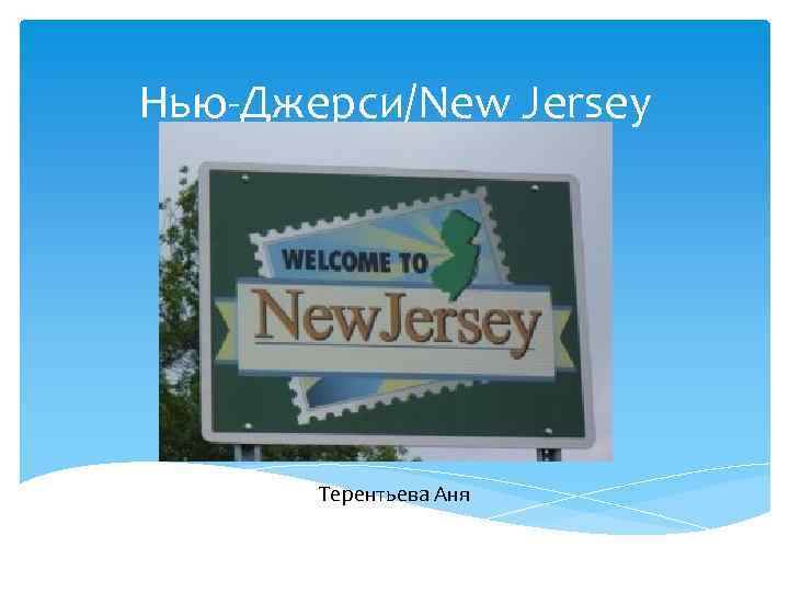 Нью-Джерси/New Jersey Терентьева Аня 