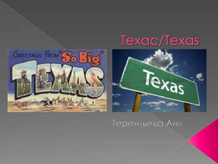 Техас/Texas Терентьева Аня 