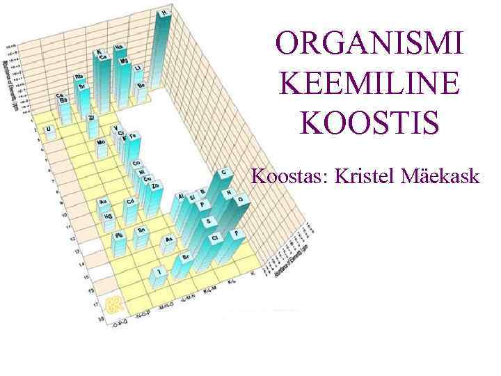 ORGANISMI KEEMILINE KOOSTIS Koostas: Kristel Mäekask 