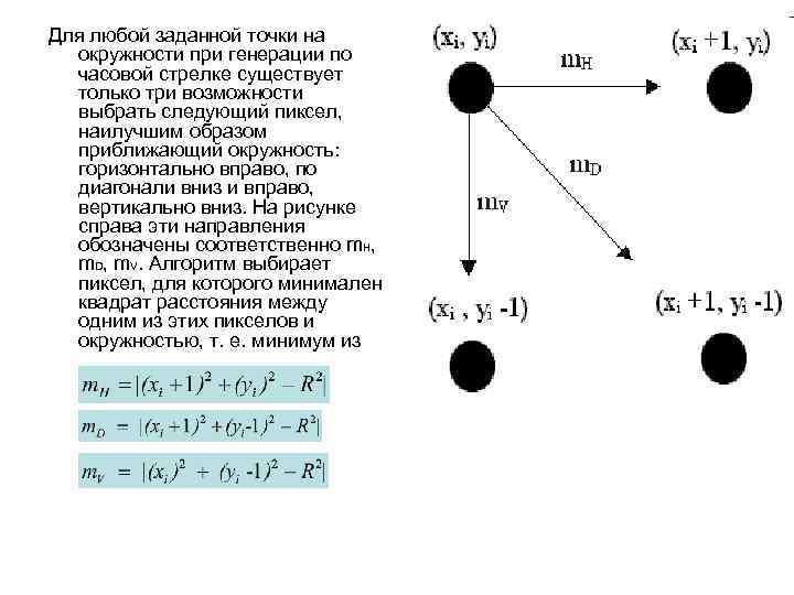 Для любой заданной точки на окружности при генерации по часовой стрелке существует только три