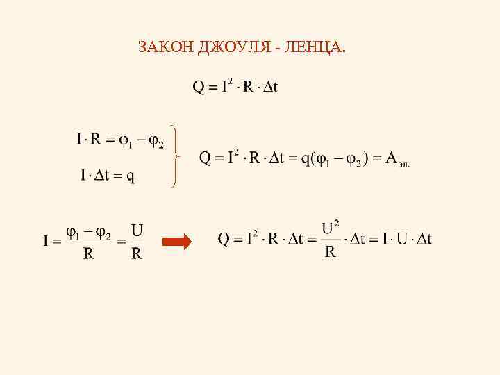 ЗАКОН ДЖОУЛЯ ЛЕНЦА. 