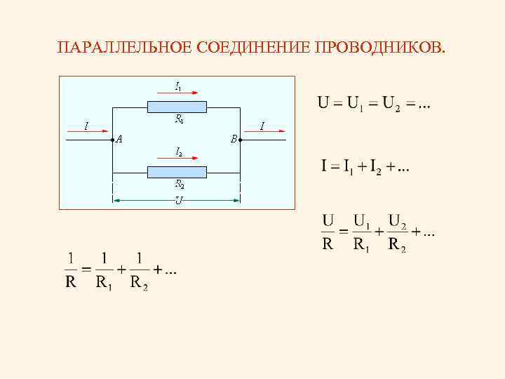 ПАРАЛЛЕЛЬНОЕ СОЕДИНЕНИЕ ПРОВОДНИКОВ. 