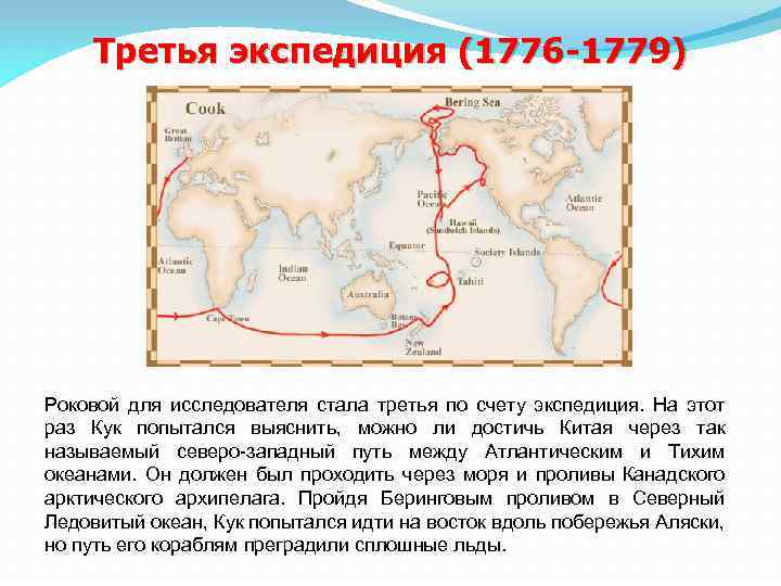 Третья экспедиция (1776 -1779) Роковой для исследователя стала третья по счету экспедиция. На этот