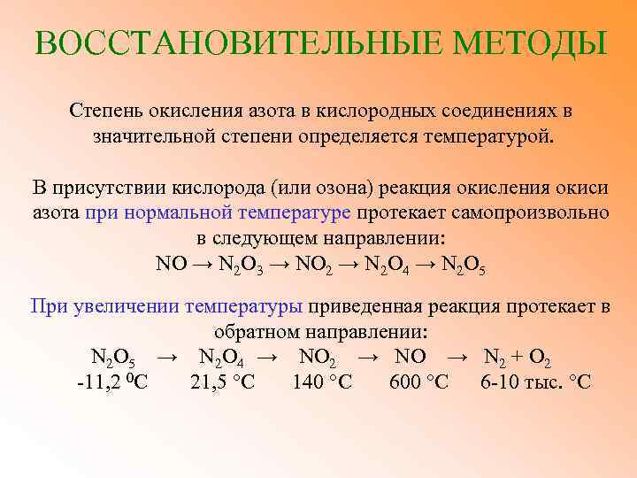 Очистка выхлопных газов от оксидов азота