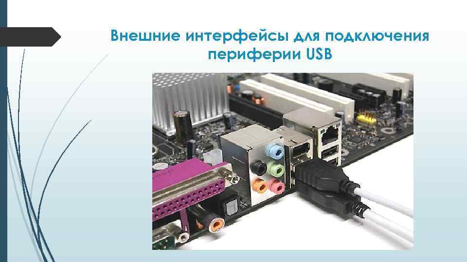 Внешние интерфейсы для подключения периферии USB 